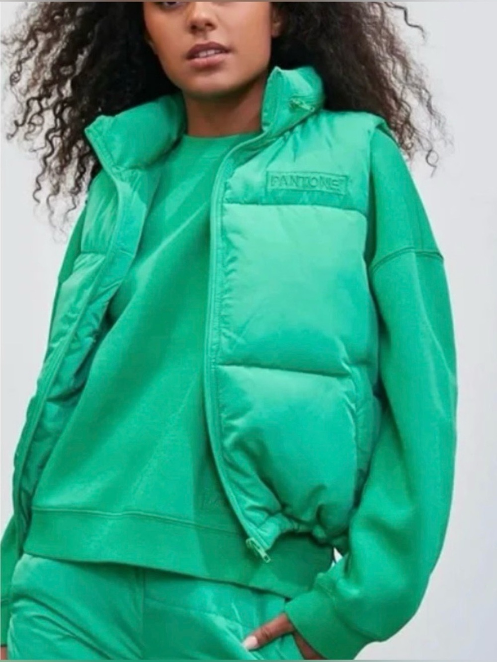 Forever 21 x Pantone Green Puffer Vest